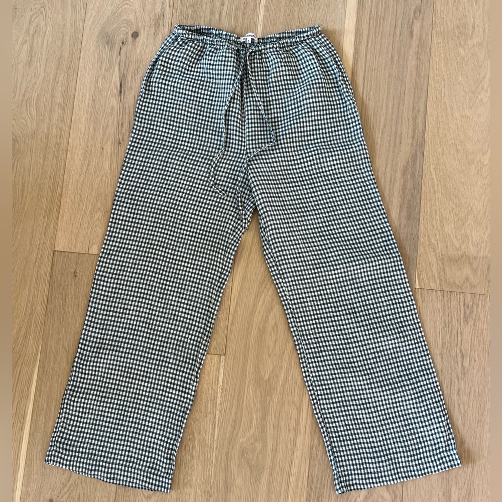 Reformation Jaida Linen Pants - Slate Check - S - Picture 7 of 10
